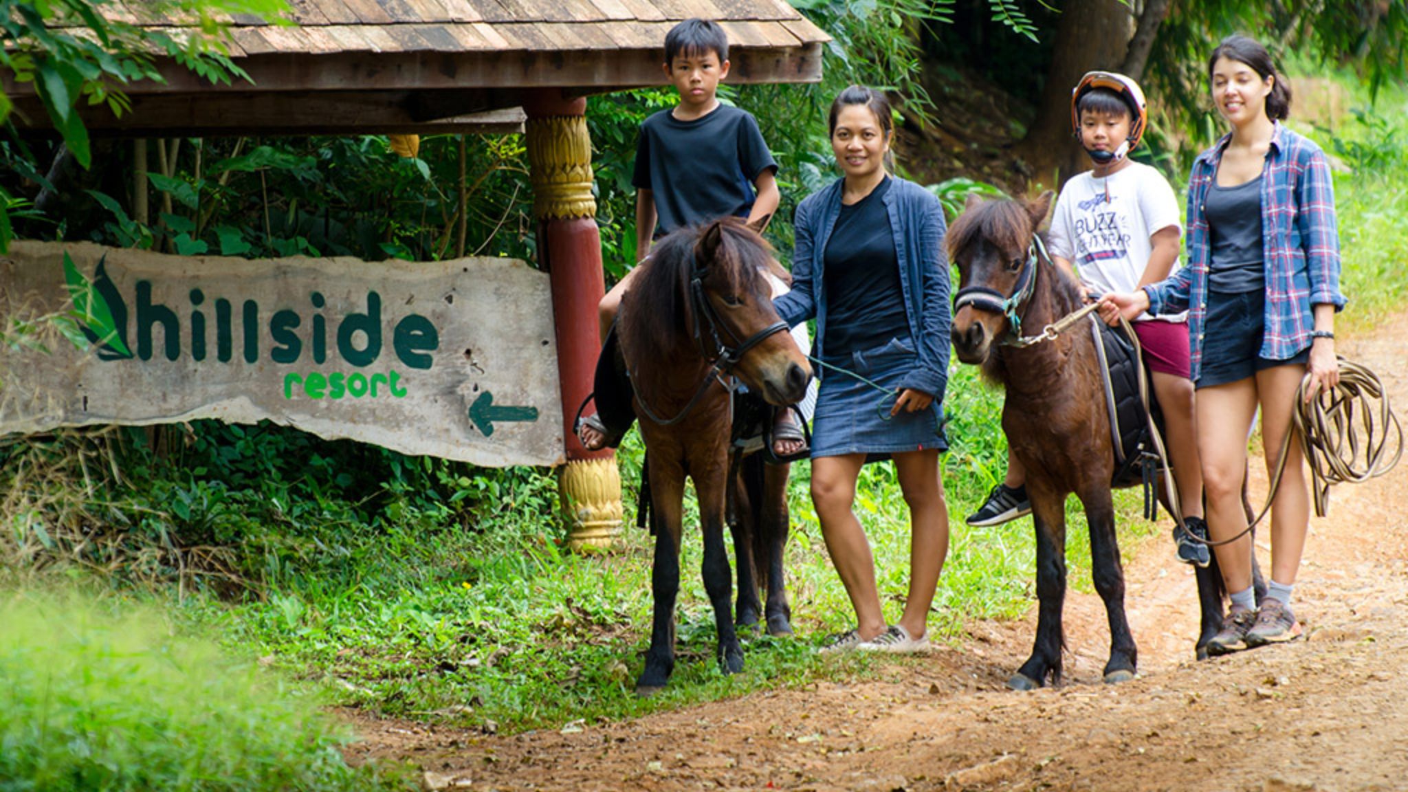 Day 5 Riding The Pony Suitable For Kids In Hillside Nature Resort