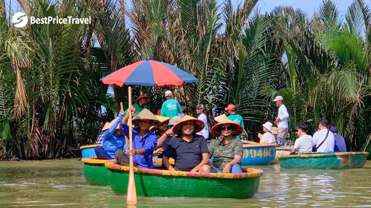 Day 3 Basket Boat Rowing With The Locals At Cam Thanh Village